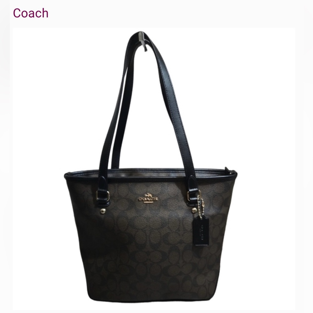 Coach Black and Brown Tote Bag